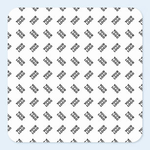 Your Logo   Simple Alternating Repeating Pattern Square Sticker