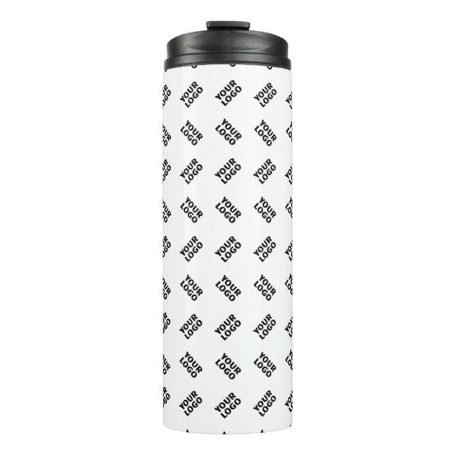 Your Logo | Simple Alternating Repeating Pattern Thermal Tumbler (Front)