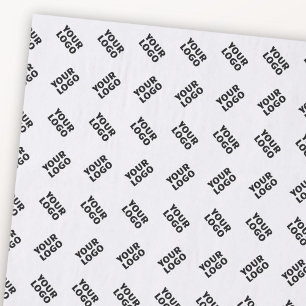 Your Logo Simple Alternating Repeating Pattern Tissue Paper