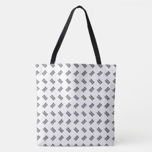 Your Logo   Simple Alternating Repeating Pattern Tote Bag