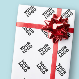 Your Logo   Simple Alternating Repeating Pattern Wrapping Paper