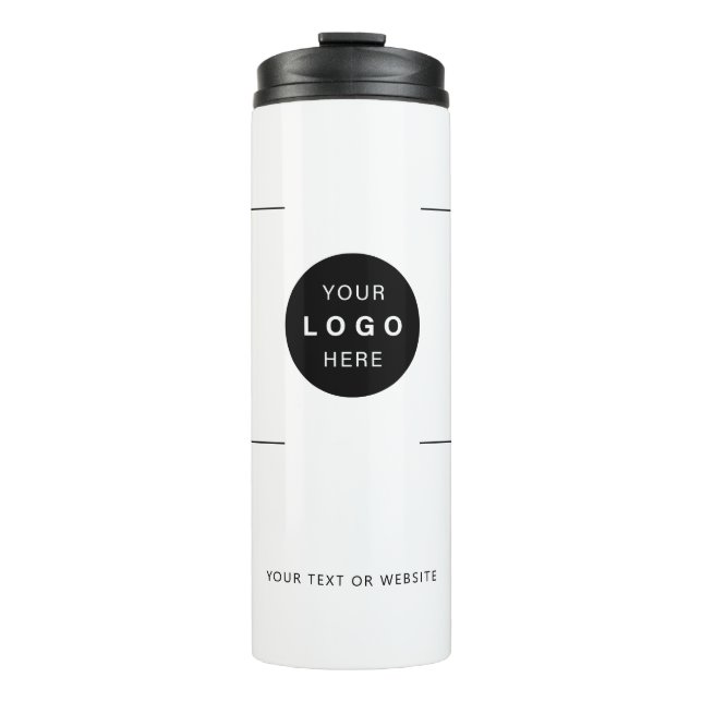 Your logo simple modern business corporate thermal tumbler (Front)