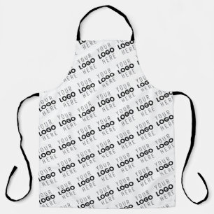 Your Logo Simple Repeating Diagonal Pattern Apron