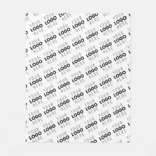 Your Logo Simple Repeating Diagonal Pattern Fleece Blanket