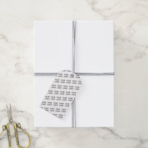Your Logo Simple Repeating Diagonal Pattern Gift Tags