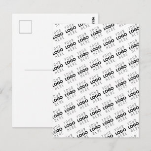 Your Logo Simple Repeating Diagonal Pattern Postcard