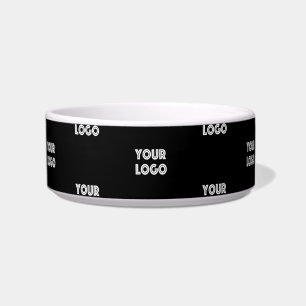 Your Logo Simple Repeating Logo   Black Bowl