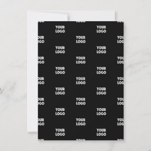 Your Logo Simple Repeating Logo Black Card