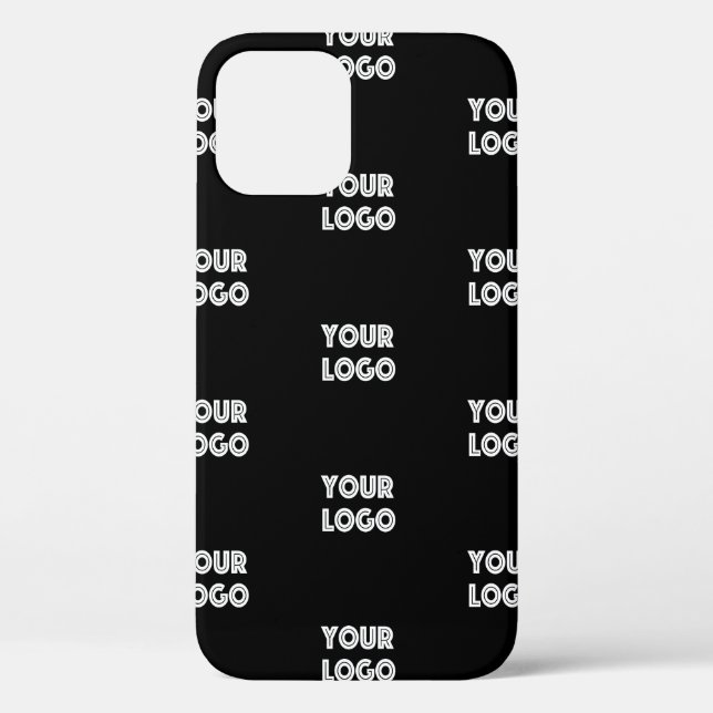 Your Logo Simple Repeating Logo | Black Case-Mate iPhone Case (Back)