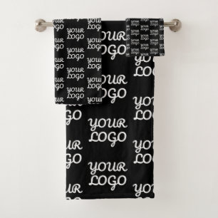 Your Logo   Simple Repeating Logo Pattern  Bath Towel Set