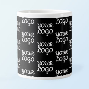 Your Logo Simple Repeating Logo Pattern Large Coffee Mug
