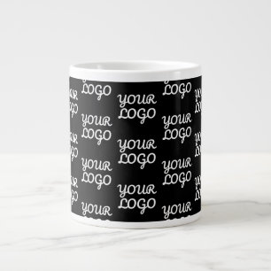 Your Logo   Simple Repeating Logo Pattern  Large Coffee Mug