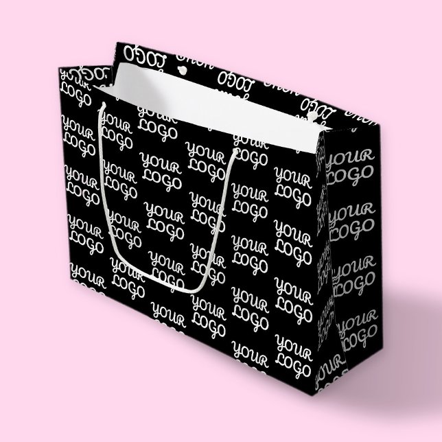 Your Logo | Simple Repeating Logo Pattern  Large Gift Bag (Creator Uploaded)