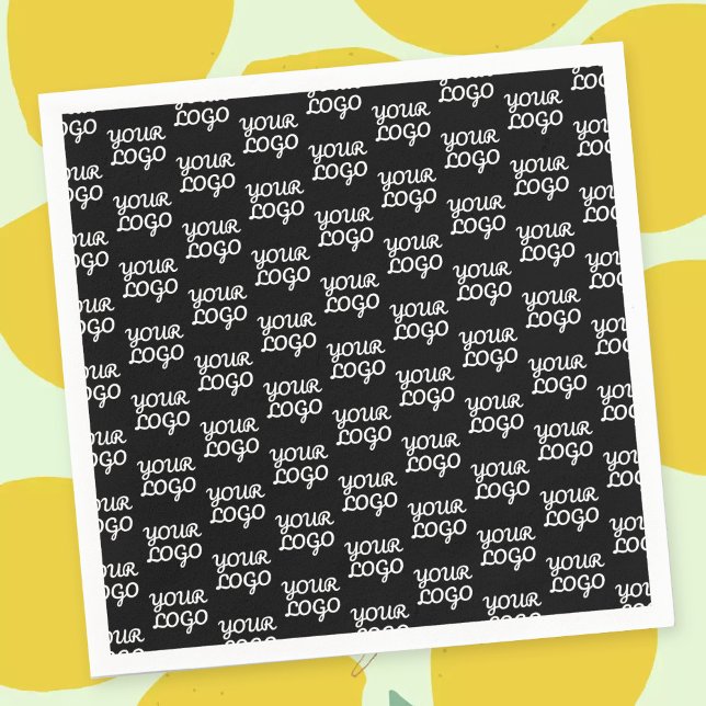 Your Logo | Simple Repeating Logo Pattern  Napkin (Creator Uploaded)