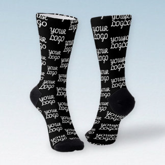 Your Logo | Simple Repeating Logo Pattern Socks