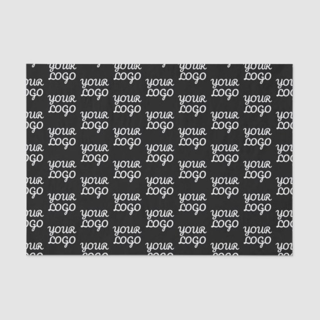 Your Logo | Simple Repeating Logo Pattern  Tissue Paper (Front)