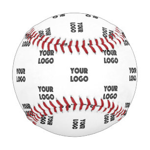 Your Logo Simple Repeating Logo   White Baseball