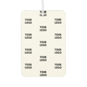 Your Logo Simple Repeating Logo   White Car Air Freshener