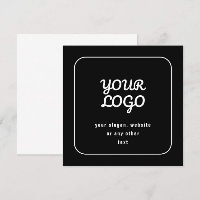 Your Logo & Slogan or other text | Black & White Card (Front/Back)