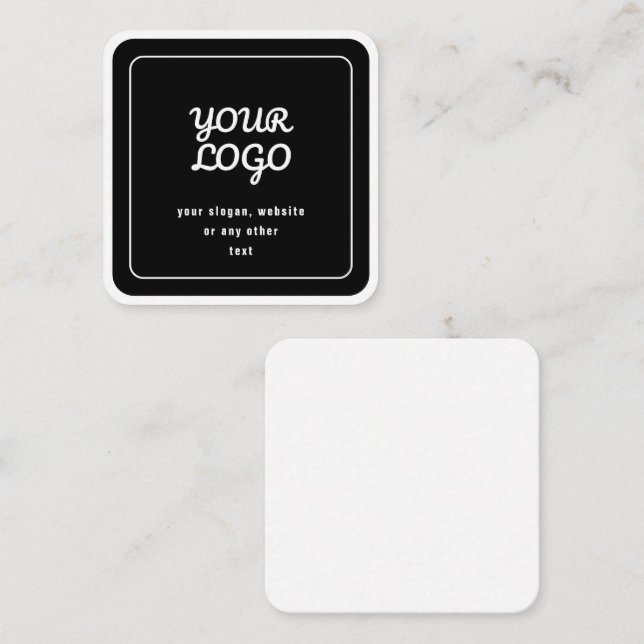 Your Logo & Slogan or other text | Black & White Card (Front/Back)