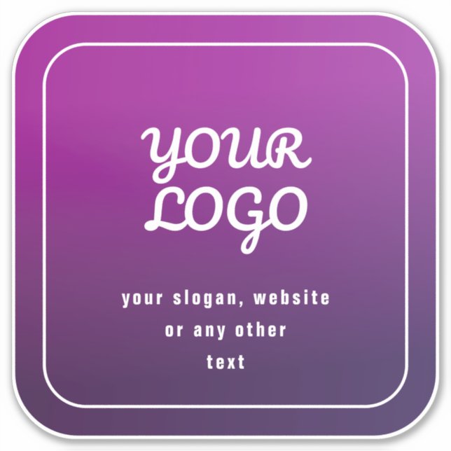 Your Logo & Slogan or other text | Purple Ombre (Front)