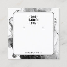 Your Logo Smokey Gothic Earring Display Card