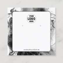 Your Logo Smokey Gothic Earring Display Card