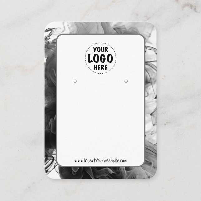 Your Logo Smokey Gothic Earring Display Card XL  (Front)
