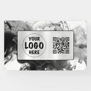 Your Logo Smokey Gothic Monochrome Banner