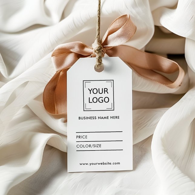 Your  Logo Social Media Minimal Price Label DIY Business Card (Creator Uploaded)