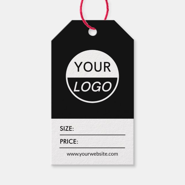 Your Logo Social Media Modern Price Gift Tag (Front)