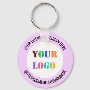 Your Logo Social Media Name Colours Keychain Gift