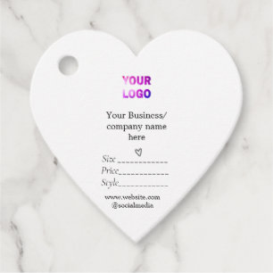 Your logo social media QR code Price tags