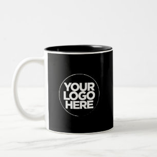 Your Logo Special Colours Black Mugs Template