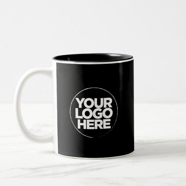 Your Logo Special Colours Black Mugs Template (Left)