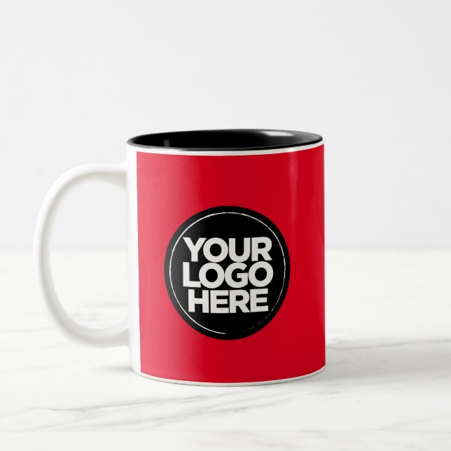 Your Logo Special Colours Red Mugs Template (Left)