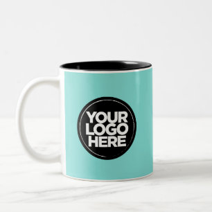 Your Logo Special Colours Turquoise Mugs Template