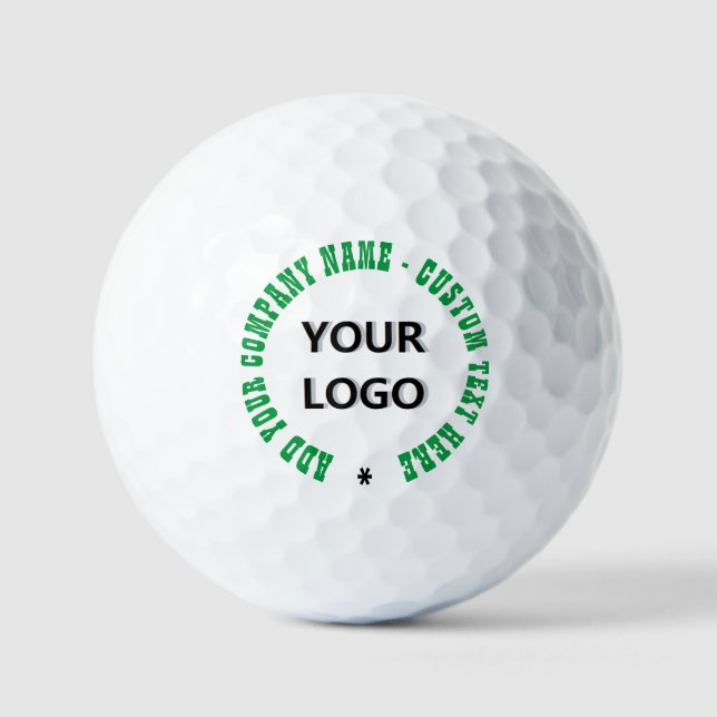 Your Logo Stamps Golf Balls Example Custom Text (Front)