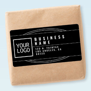 Your Logo Stylised Geometric Black Return Address