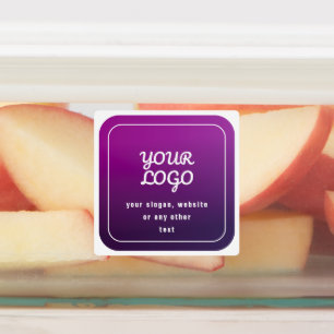 Your Logo & Stylish Light to Dark Purple Ombre