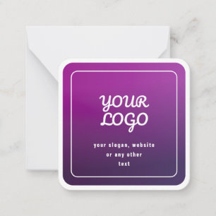 Your Logo & Stylish Light to Dark Purple Ombre Card