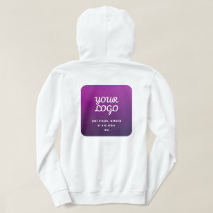 Your Logo & Stylish Light to Dark Purple Ombre Hoodie