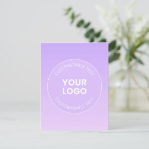 Your Logo   Subtle Lavender Ombre Gradient Card