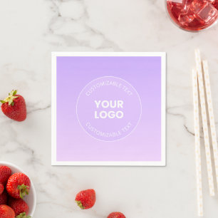 Your Logo   Subtle Lavender Ombre Gradient Napkin