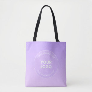 Your Logo   Subtle Lavender Ombre Gradient Tote Bag