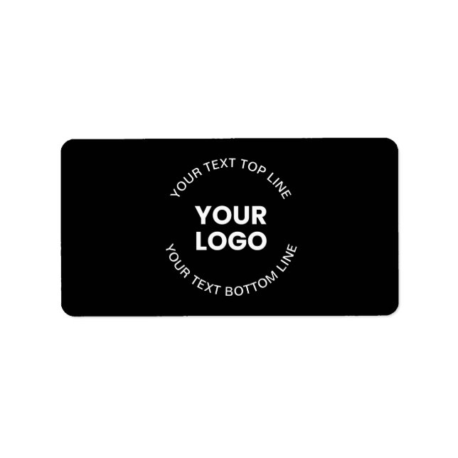 Your Logo & Text | Black Label (Front)