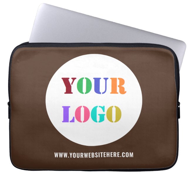 Your Logo Text Business Laptop Sleeve Choose Colou (Front)