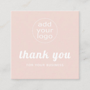 Your logo thank you for your business Insert card 