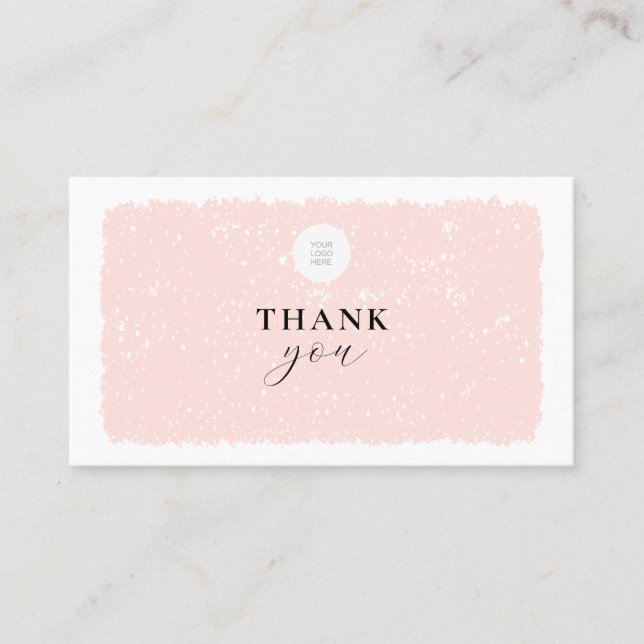 Your Logo Thank You For Your Purchase  Business Card (Front)
