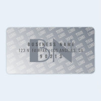 Your Logo Tiled | Grey Gradient Return Address